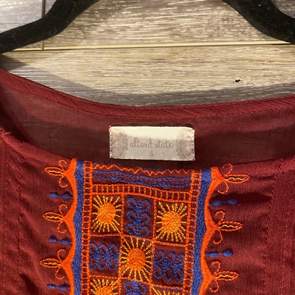 Altar'D State Sheer Red Top - Picture 3 of 4